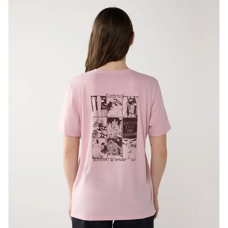 Haglöfs Outsiders Graphic Tee T-Shirt Damen dusty-rose