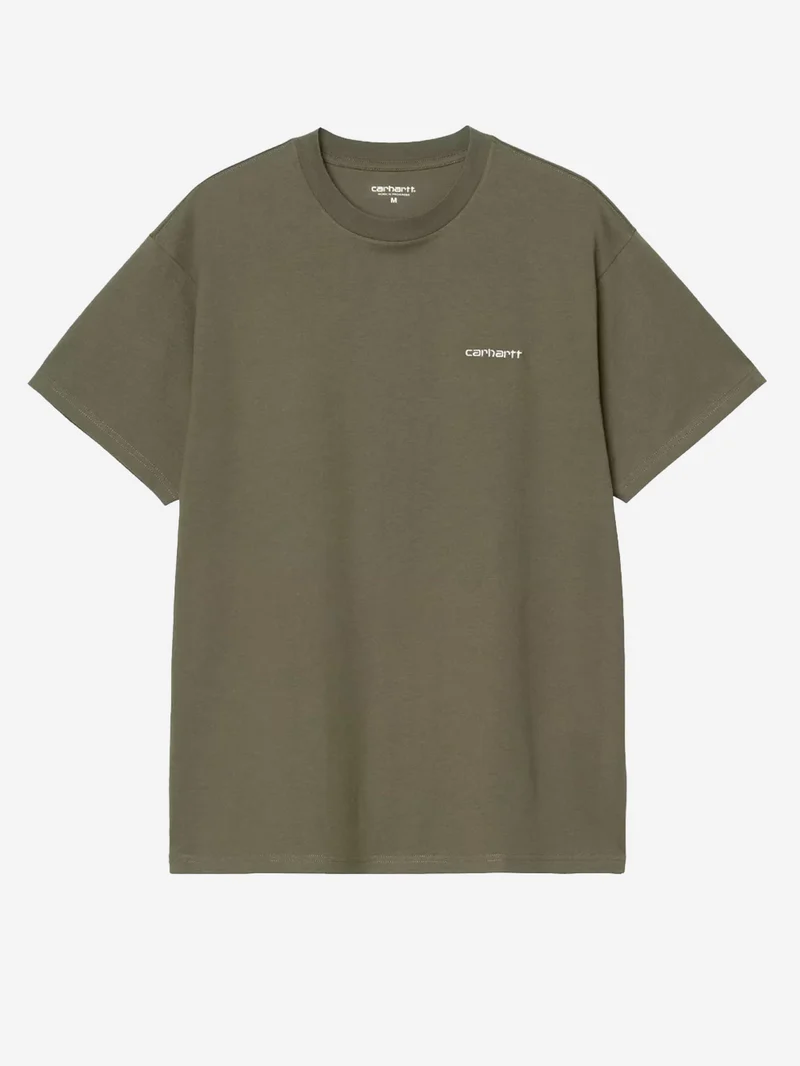 T-shirt verde S/S Script Embroidery