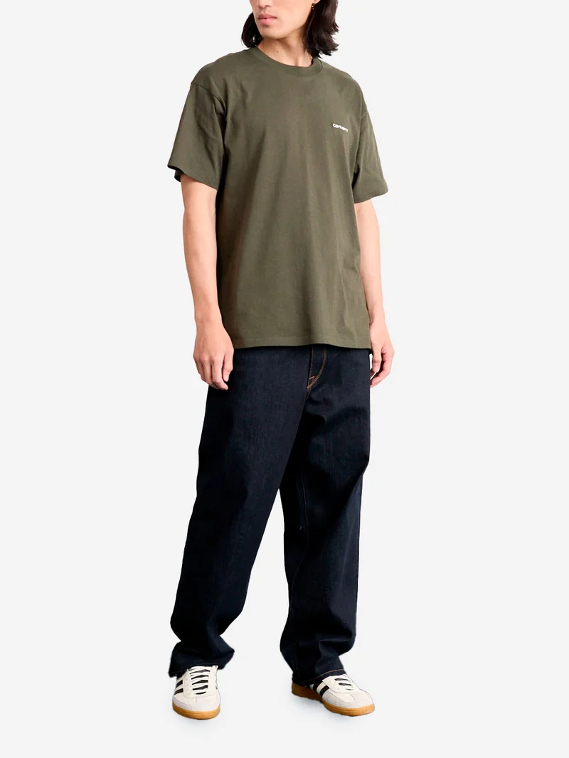 T-shirt verde S/S Script Embroidery
