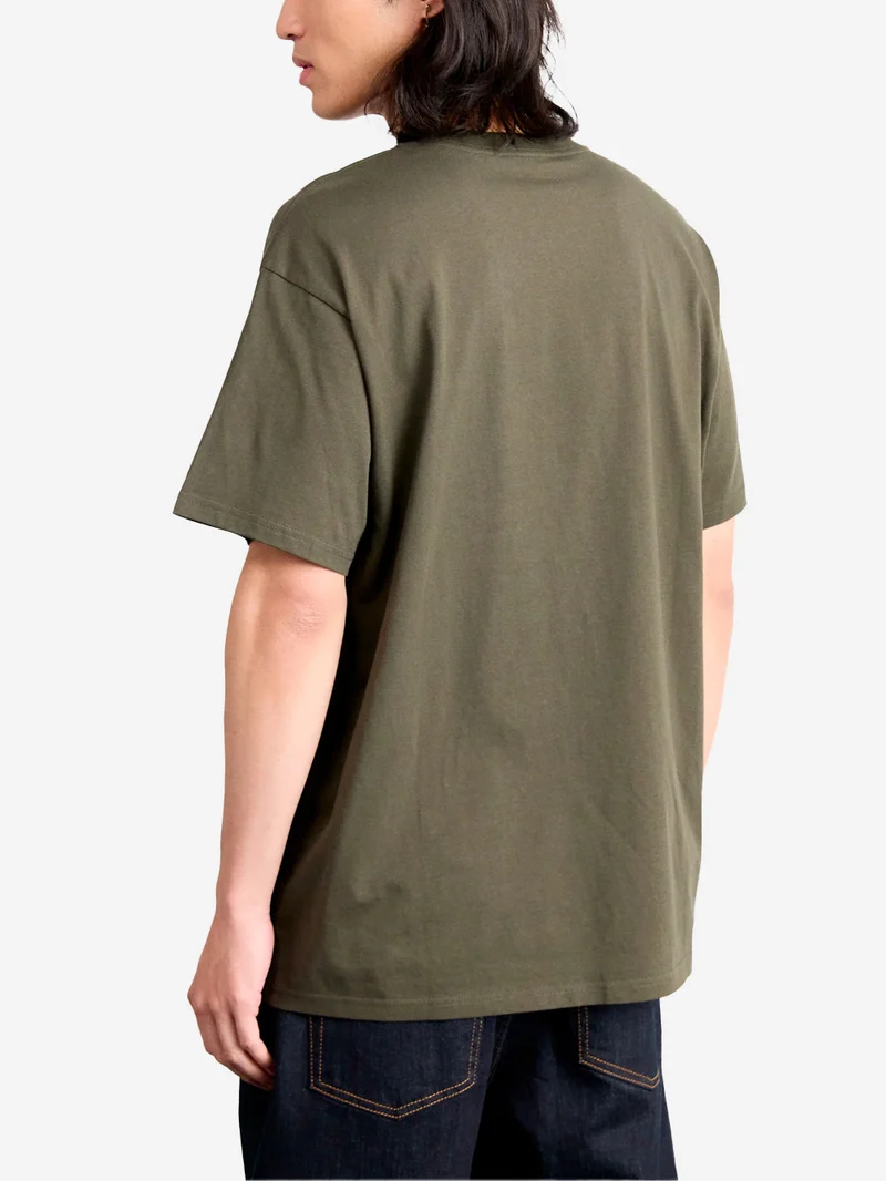 T-shirt verde S/S Script Embroidery
