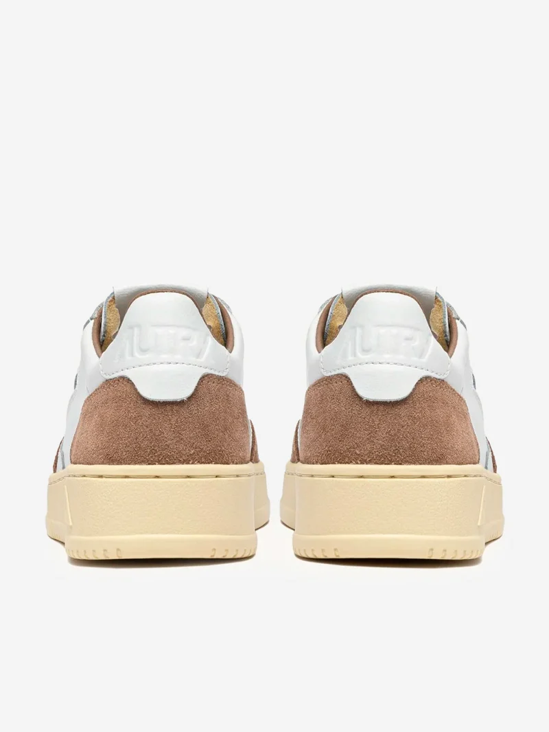M Medalist Low in pelle bianca e suede antilope