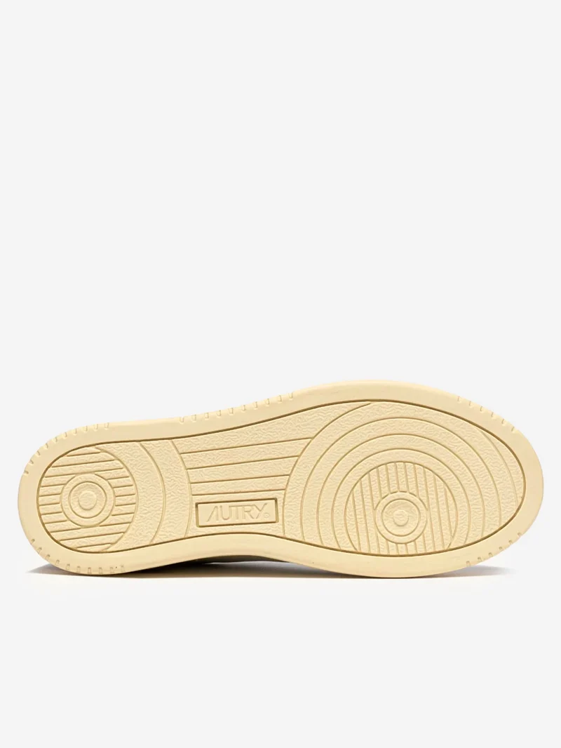 M Medalist Low in pelle bianca e suede antilope