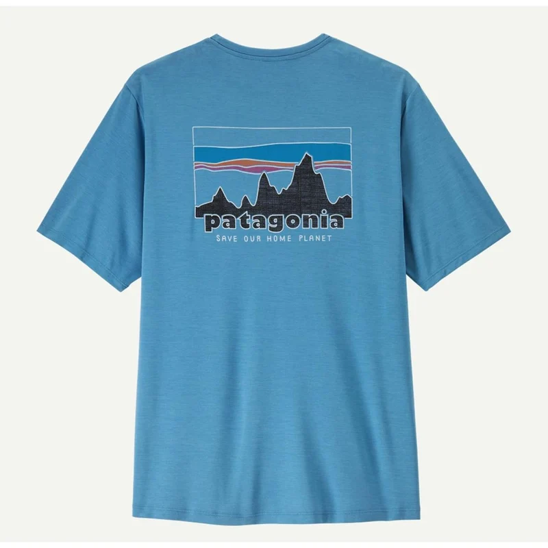 Patagonia M Cap Cool Daily SHirt `73 Skyline light shore blue Herren T-Shirt