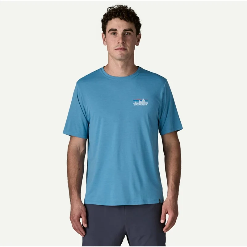 Patagonia M Cap Cool Daily SHirt `73 Skyline light shore blue Herren T-Shirt