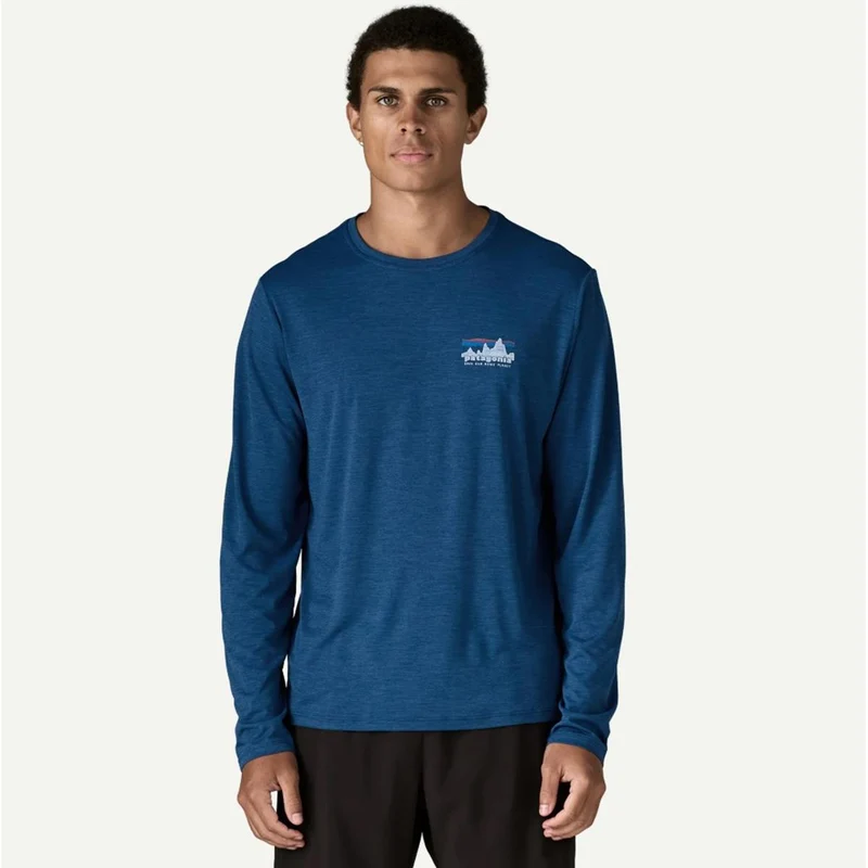 Patagonia M L/S Cap Cool Daily Shirt `73 Skyline light clement blue x-dye Herren Longsleeve