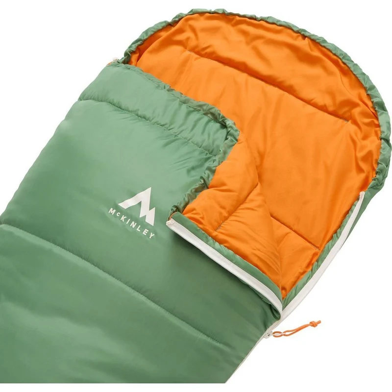 McKinley Kinder Mumien-Schlafsack Jr Softactive 10 green-orange-beige