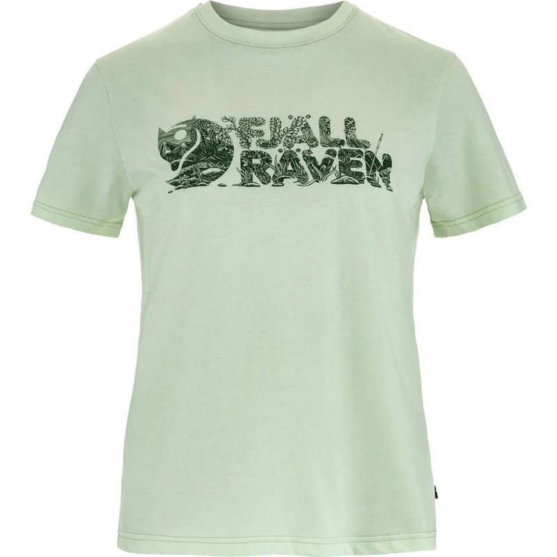 Fjällräven Lush Logo Damen T-Shirt soft-jade