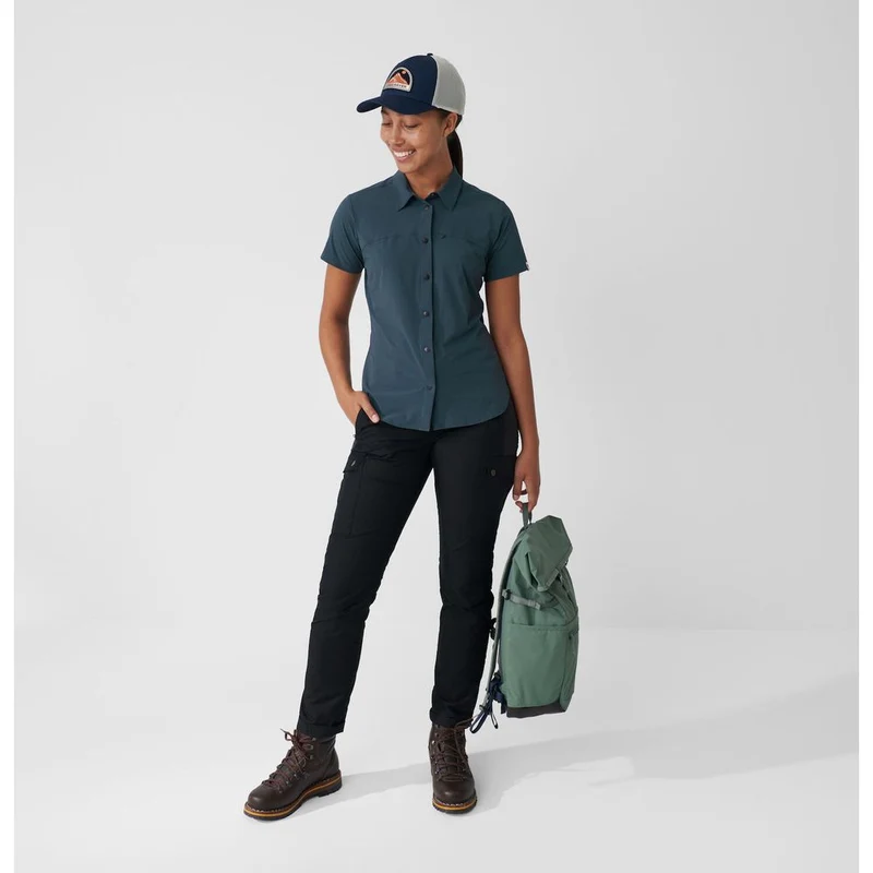 Fjällräven High Coast Lite Damen Kurzarmhemd navy