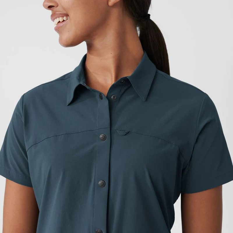Fjällräven High Coast Lite Damen Kurzarmhemd navy
