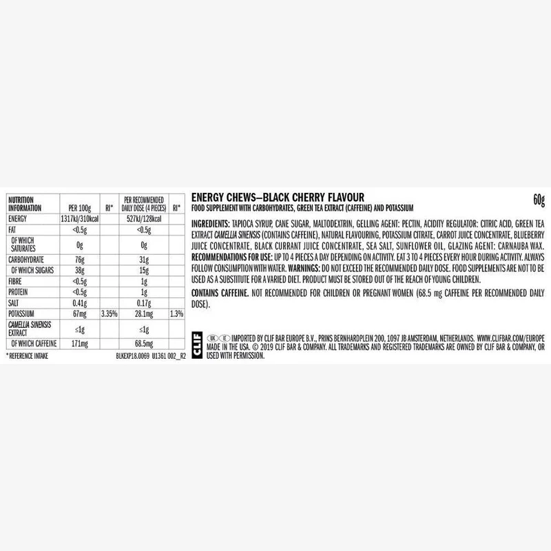 Clif Bar | Bloks | Energy Chews | 46 Gram Carbs