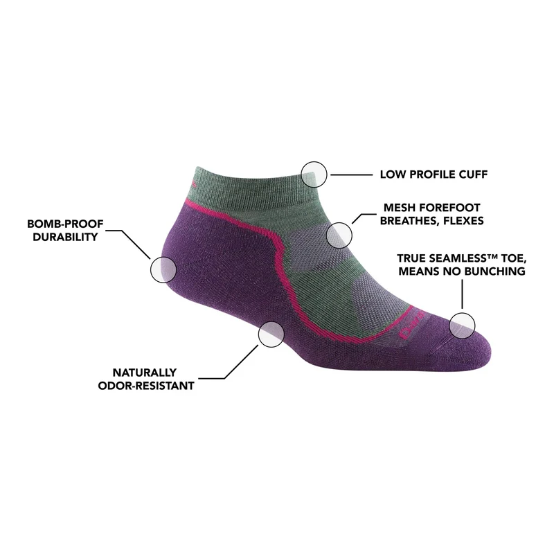 Darn Tough | 1986 Light Hiker | No Show | Cushion | Dames