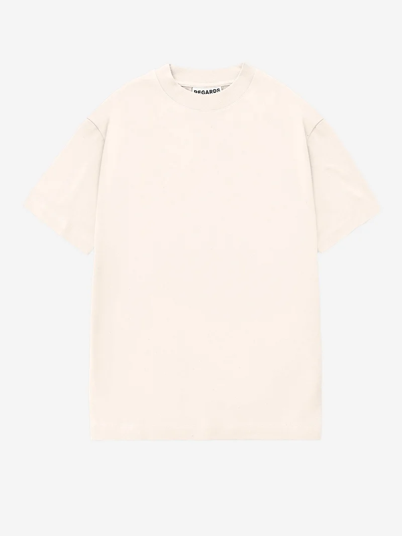 T-shirt beige naturale relaxed fit