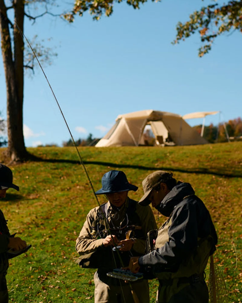 Snow Peak Land Nest Shelter in Ivory Tent