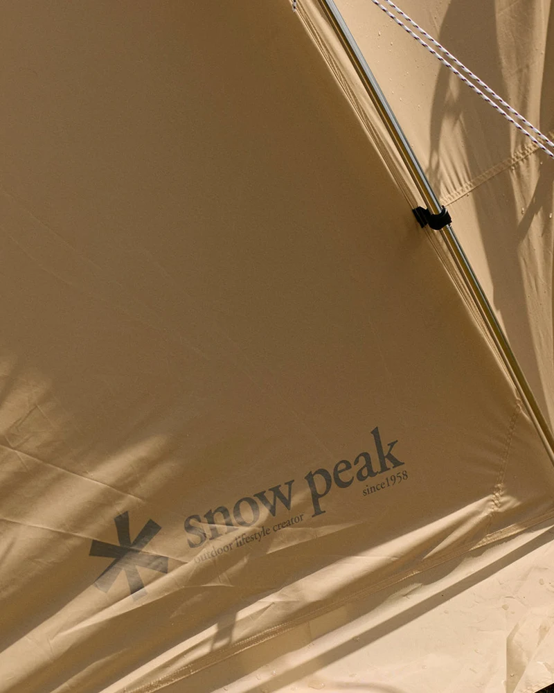 Snow Peak Land Nest Shelter in Ivory Tent