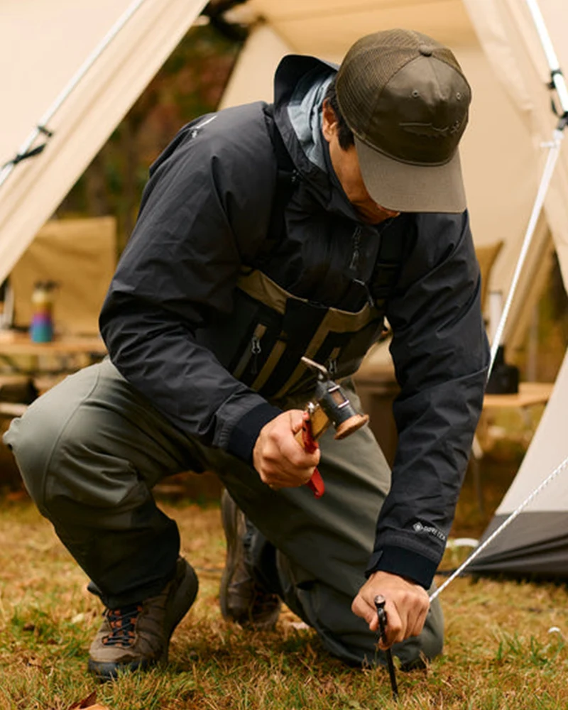 Snow Peak Land Nest Shelter in Ivory Tent