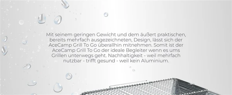 AceCamp Holzkohlegrill To Go Medium – faltbar & tragbar
