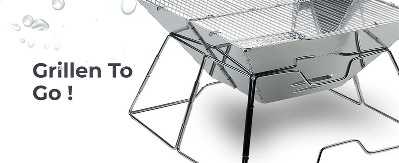 AceCamp Holzkohlegrill To Go Medium – faltbar & tragbar
