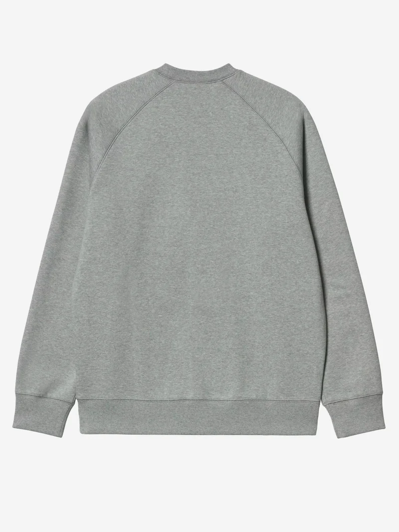 Felpa girocollo grigia 'Chase Sweat' con logo ricamato