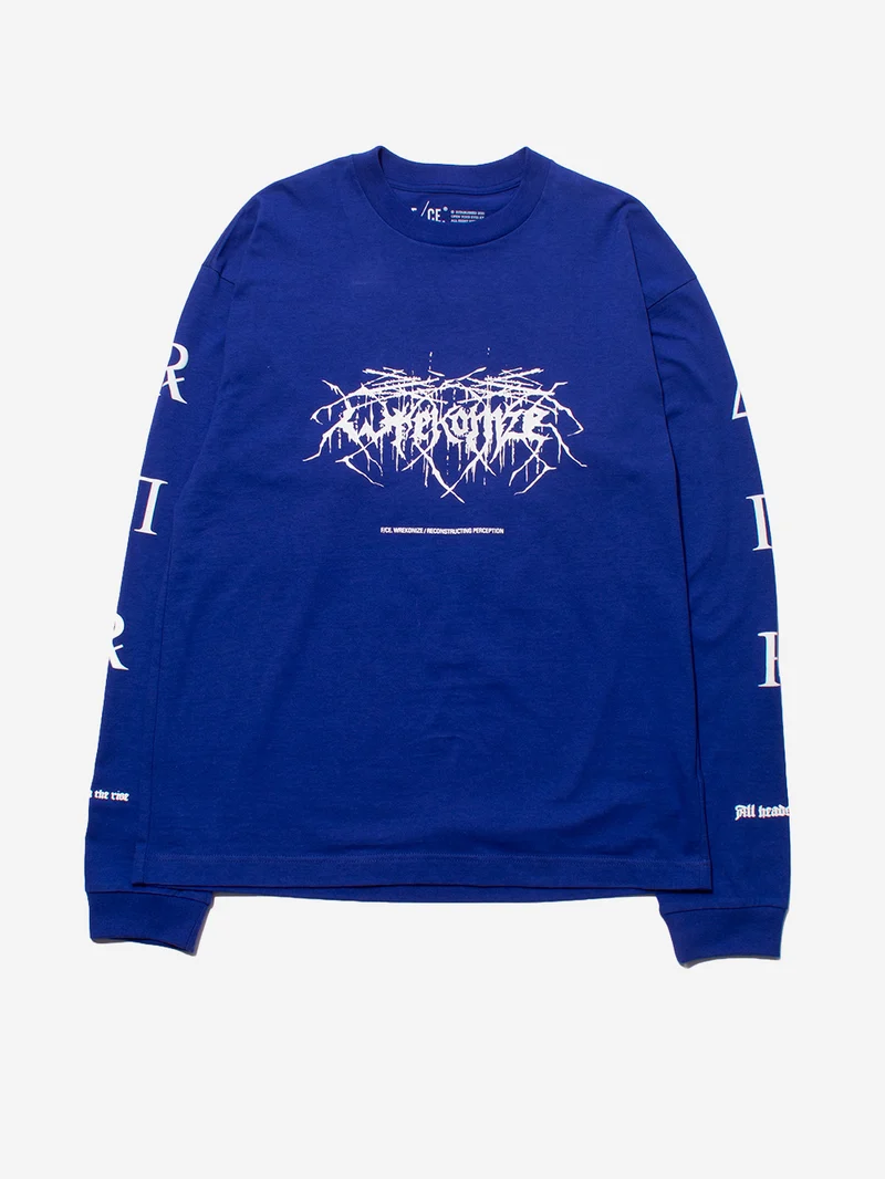 T-Shirt Manica Lunga blu 'Re Wreconize'