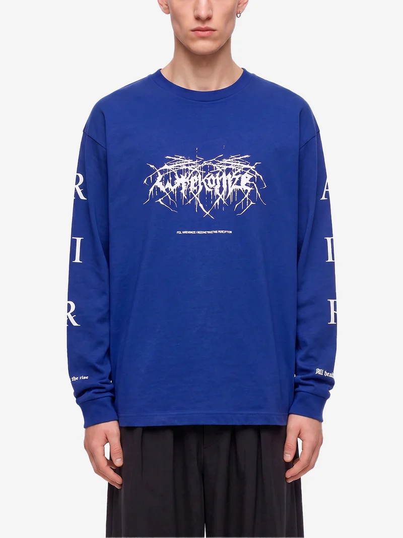 T-Shirt Manica Lunga blu 'Re Wreconize'