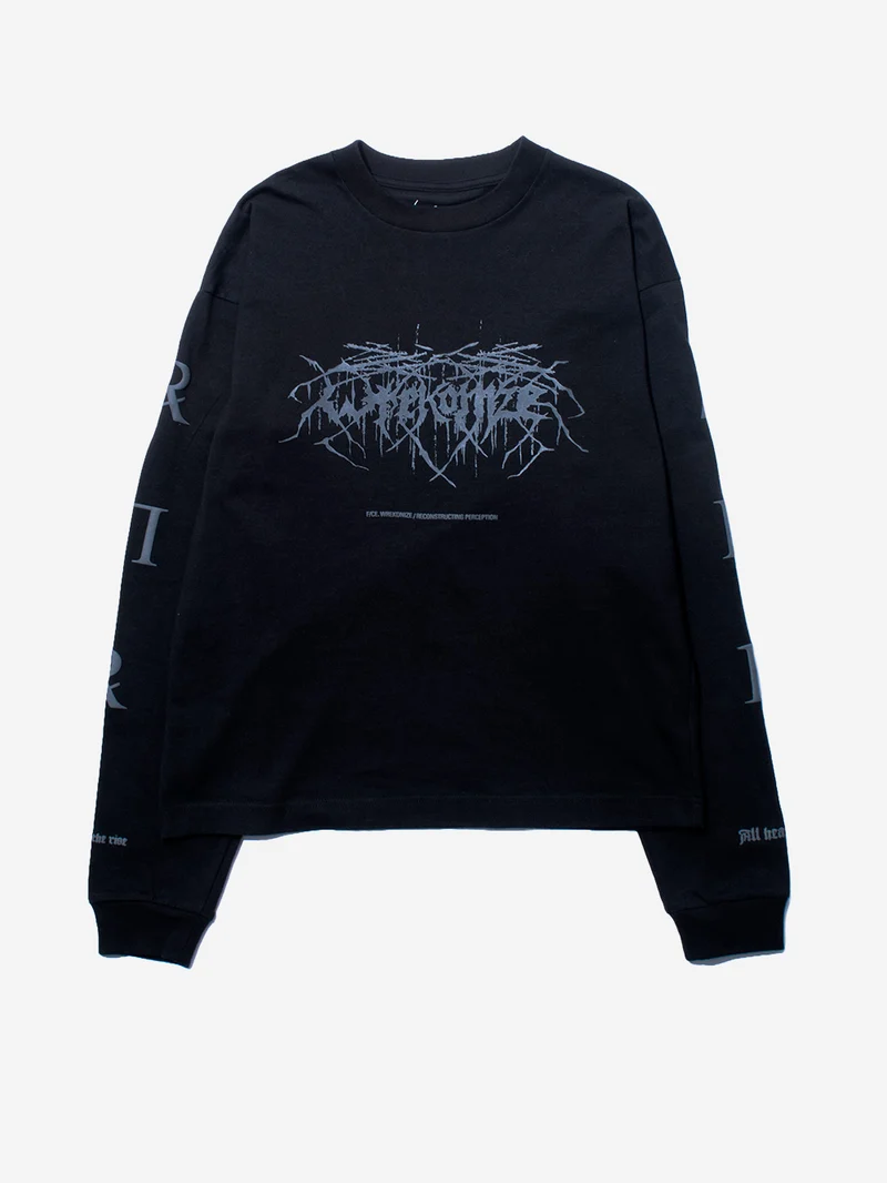 T-Shirt Manica Lunga nera 'Re Wreconize'