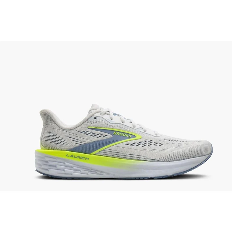 Brooks Launch 12 Men white rainwashed nightlife