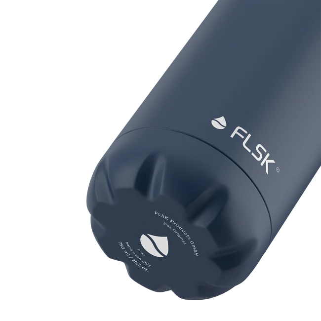 FLSK Edelstahl Trinkflasche MDNGHT 750ml Königsblau