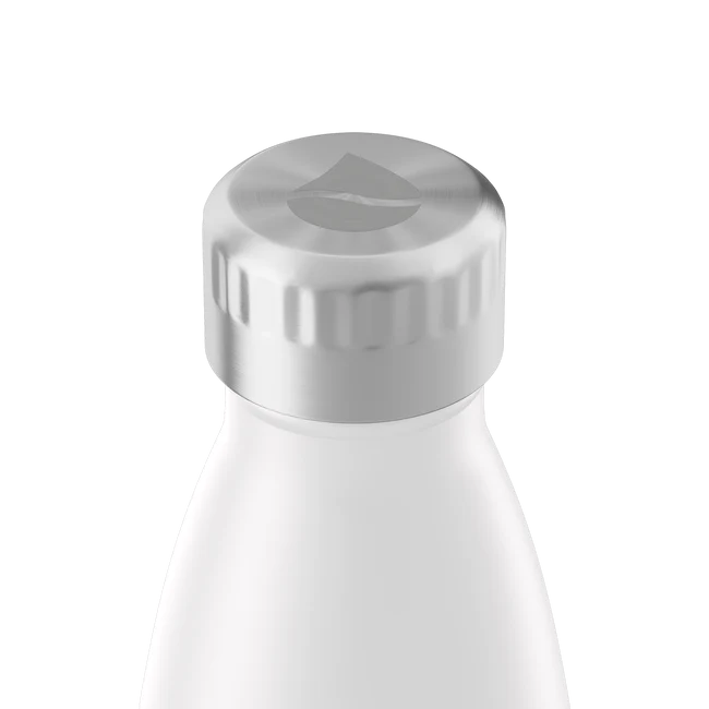 FLSK Edelstahl Trinkflasche Weiß 500ml - Isoliert & Robust