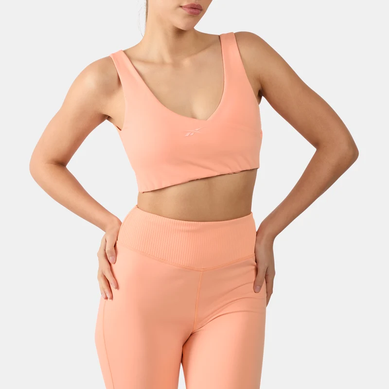 Lux Women's Peached V-Neck Sports Bra