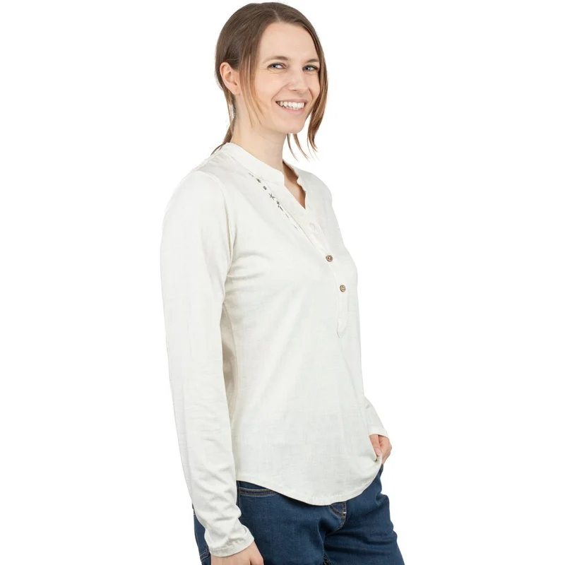 Chillaz Sonnblick Flower Damen Langarmshirt creme