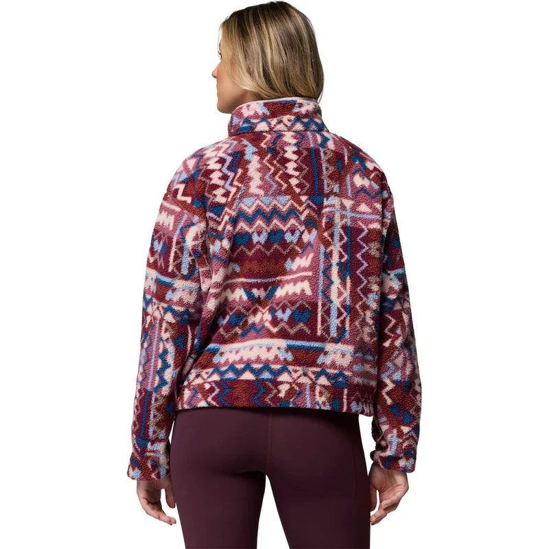 Columbia Helvetia™ II Printed Cropped Half Snap Damen Fleecepullover antique-mauve, geomix