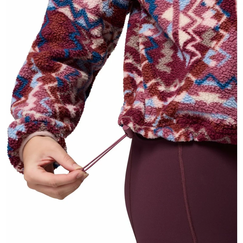 Columbia Helvetia™ II Printed Cropped Half Snap Damen Fleecepullover antique-mauve, geomix