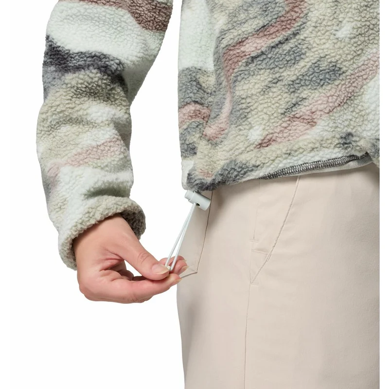 Columbia Helvetia™ II Printed Cropped Half Snap Damen Fleecepullover sedona-sage,-su