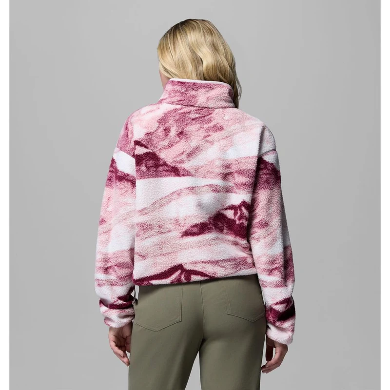 Columbia Helvetia™ II Printed Cropped Half Snap Damen Fleecepullover antique mauve, summits
