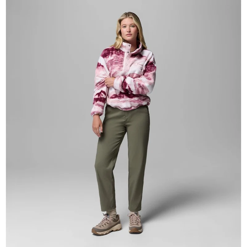 Columbia Helvetia™ II Printed Cropped Half Snap Damen Fleecepullover antique mauve, summits