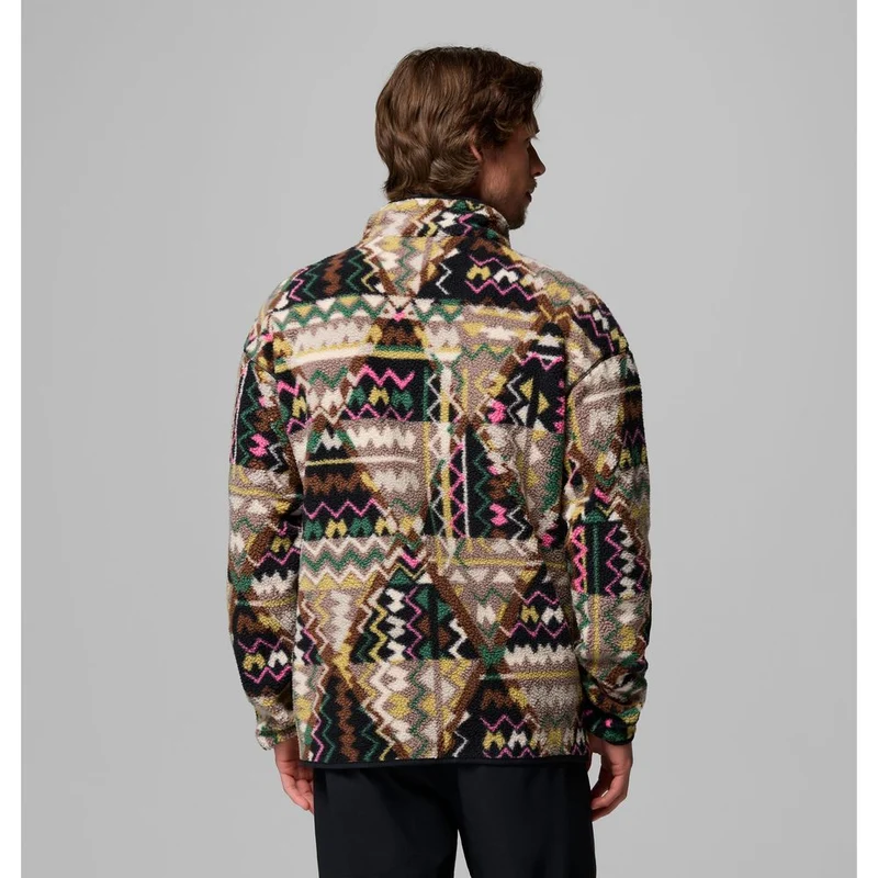 Columbia Helvetia™ II Printed Half Snap Herren Fleecepullover black geomix
