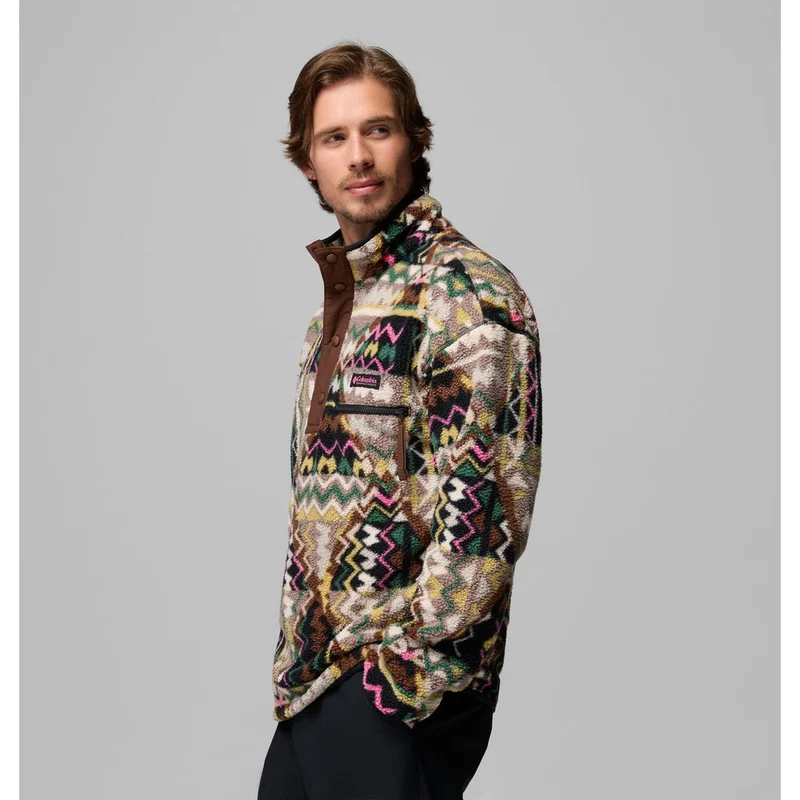 Columbia Helvetia™ II Printed Half Snap Herren Fleecepullover black geomix