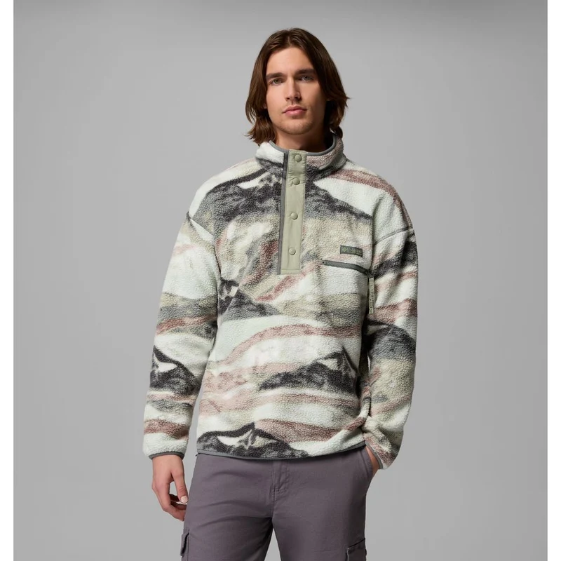 Columbia Helvetia™ II Printed Half Snap Herren Fleecepullover sedona-sage-sum