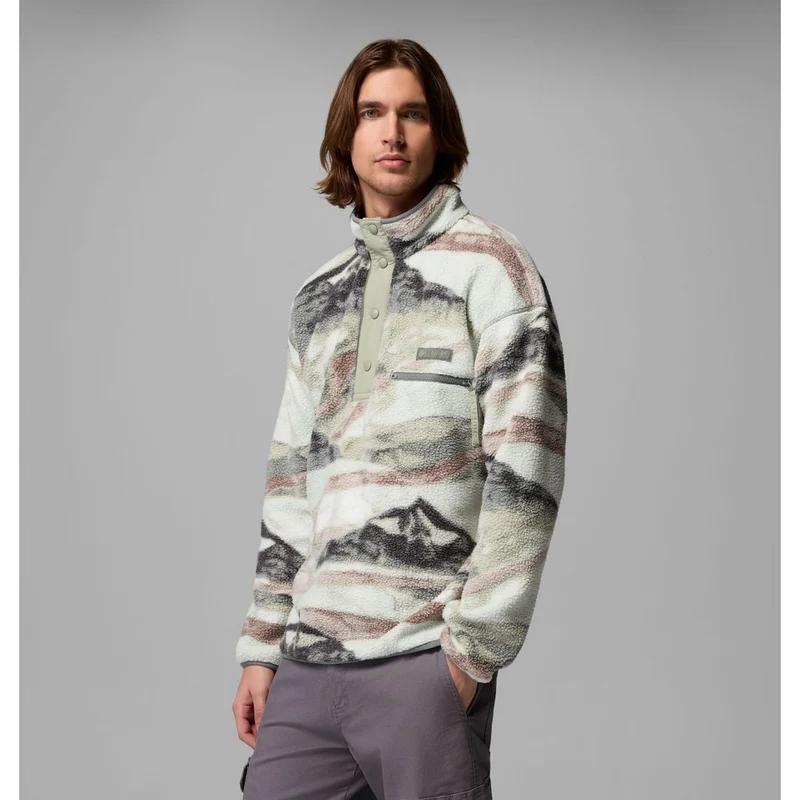 Columbia Helvetia™ II Printed Half Snap Herren Fleecepullover sedona-sage-sum