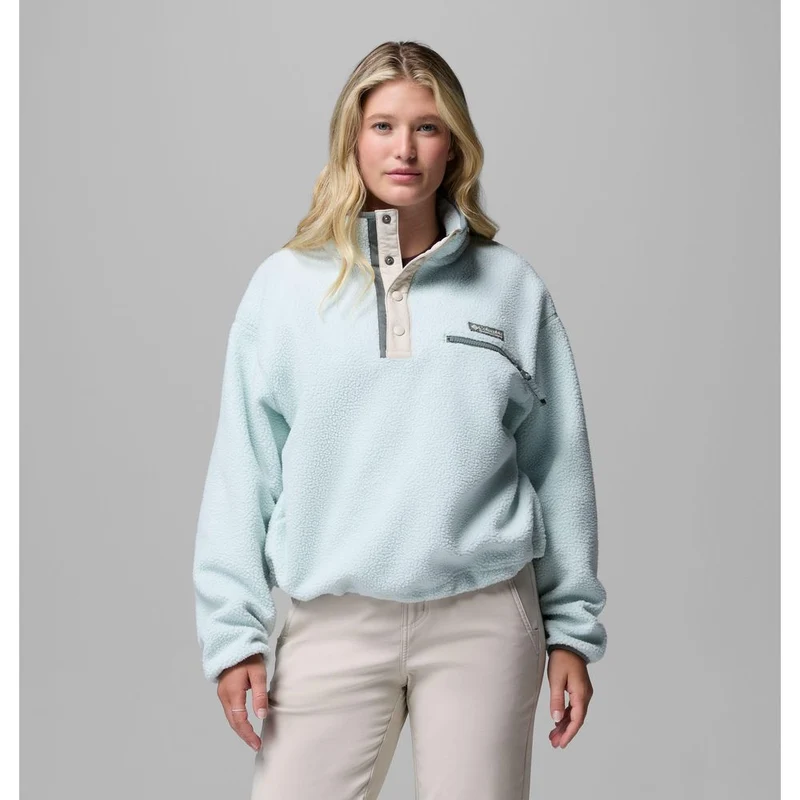Columbia Helvetia™ II Cropped Half Snap Fleece Damen Fleecepullover tea light, dark stone