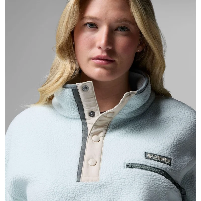 Columbia Helvetia™ II Cropped Half Snap Fleece Damen Fleecepullover tea light, dark stone
