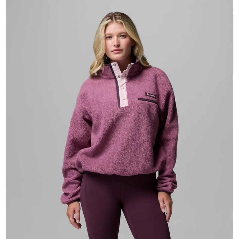 Columbia Helvetia™ II Cropped Half Snap Fleece Damen Fleecepullover antique mauve