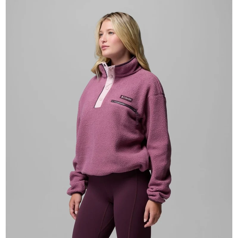 Columbia Helvetia™ II Cropped Half Snap Fleece Damen Fleecepullover antique mauve