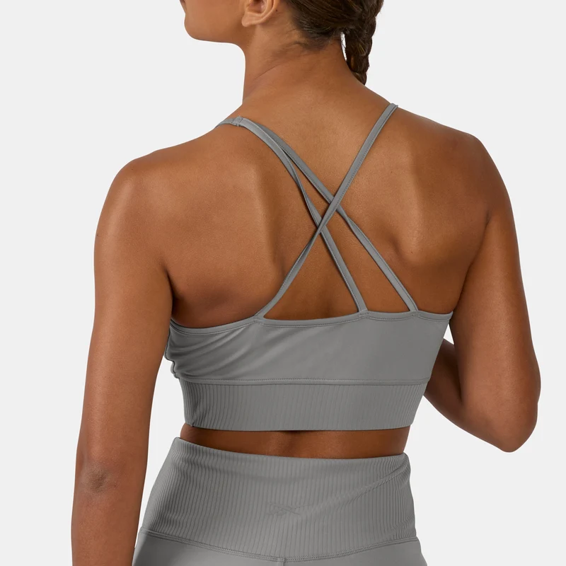 Lux Peached Strappy Sports Bra