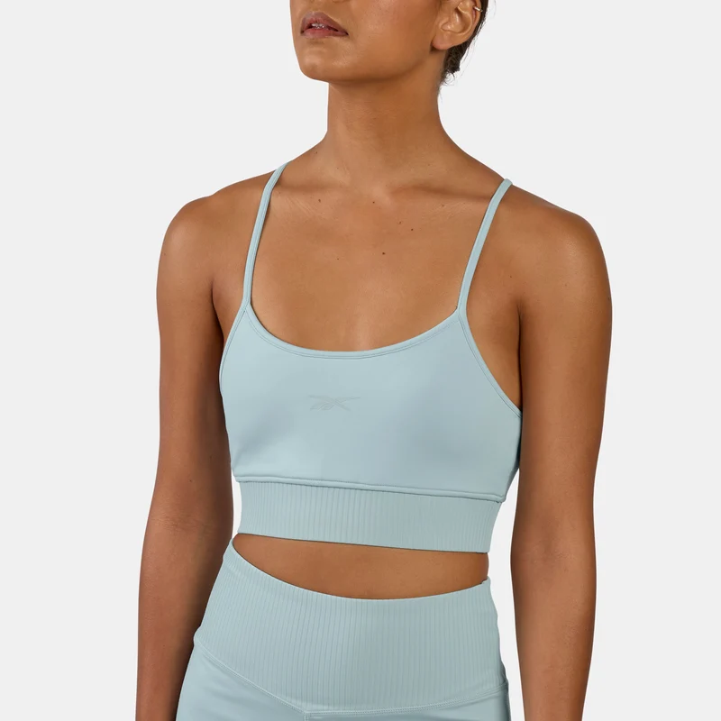 Lux Peached Strappy Sports Bra