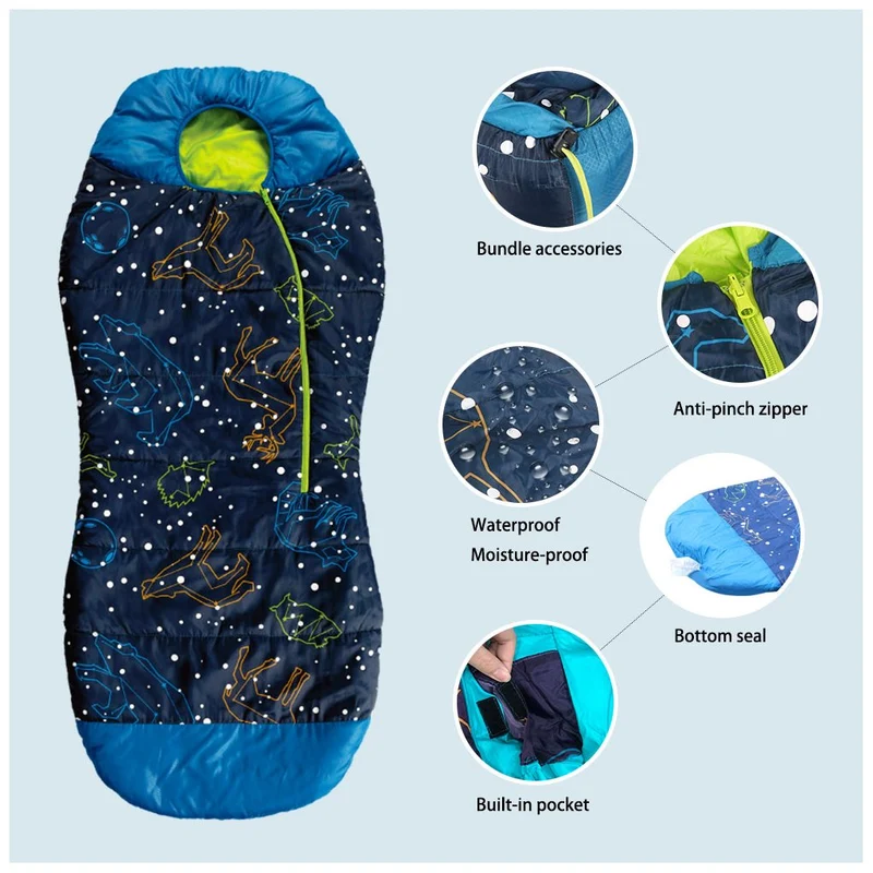 AceCamp Kinderschlafsack leuchtend – Indoor & Outdoor