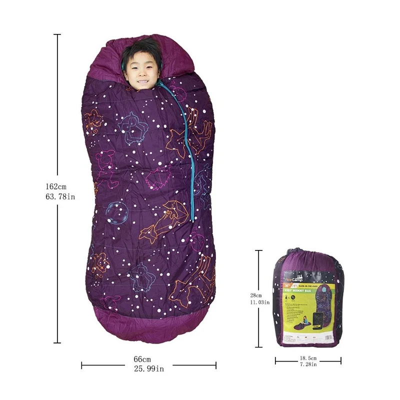 AceCamp Kinderschlafsack leuchtend – Indoor & Outdoor