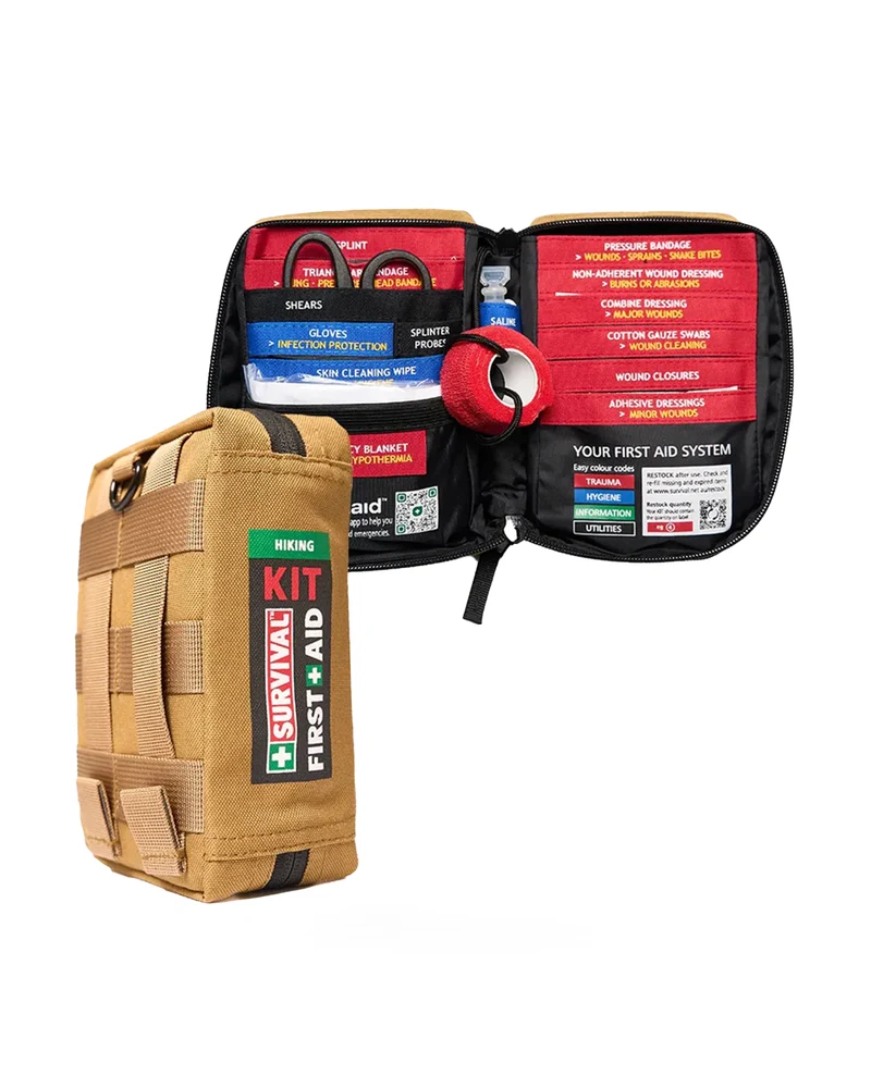 SURVIVAL Hiking First Aid Kit Brown