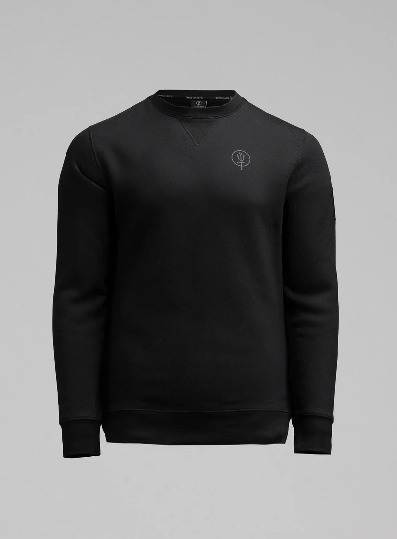 INSIGNIA-PULLOVER MIT SCHWARZEM PRINT