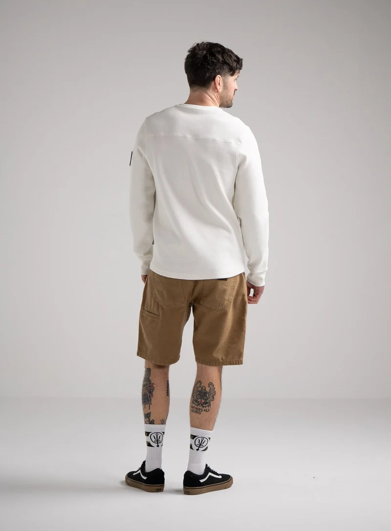 DISSIDENT-LANGARM-SHIRT AUS WAFFELSTRICK